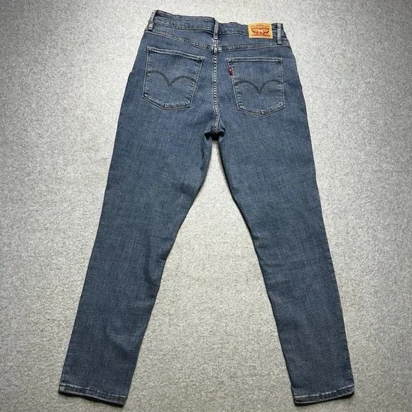 Levi's 721 High Rise Skinny Jeans Women 30 Blue Denim Stretch Casual Classic - Picture 2 of 14